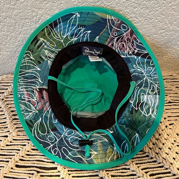 Panama Jack Green Tropical Mesh Nylon Boonie Sun Hat - Picture 9 of 13